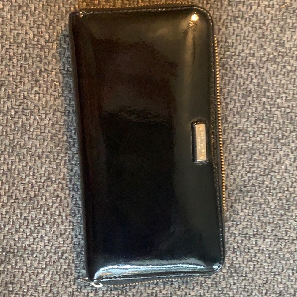 Kate Spade Black Patent Leather Wallet-$119